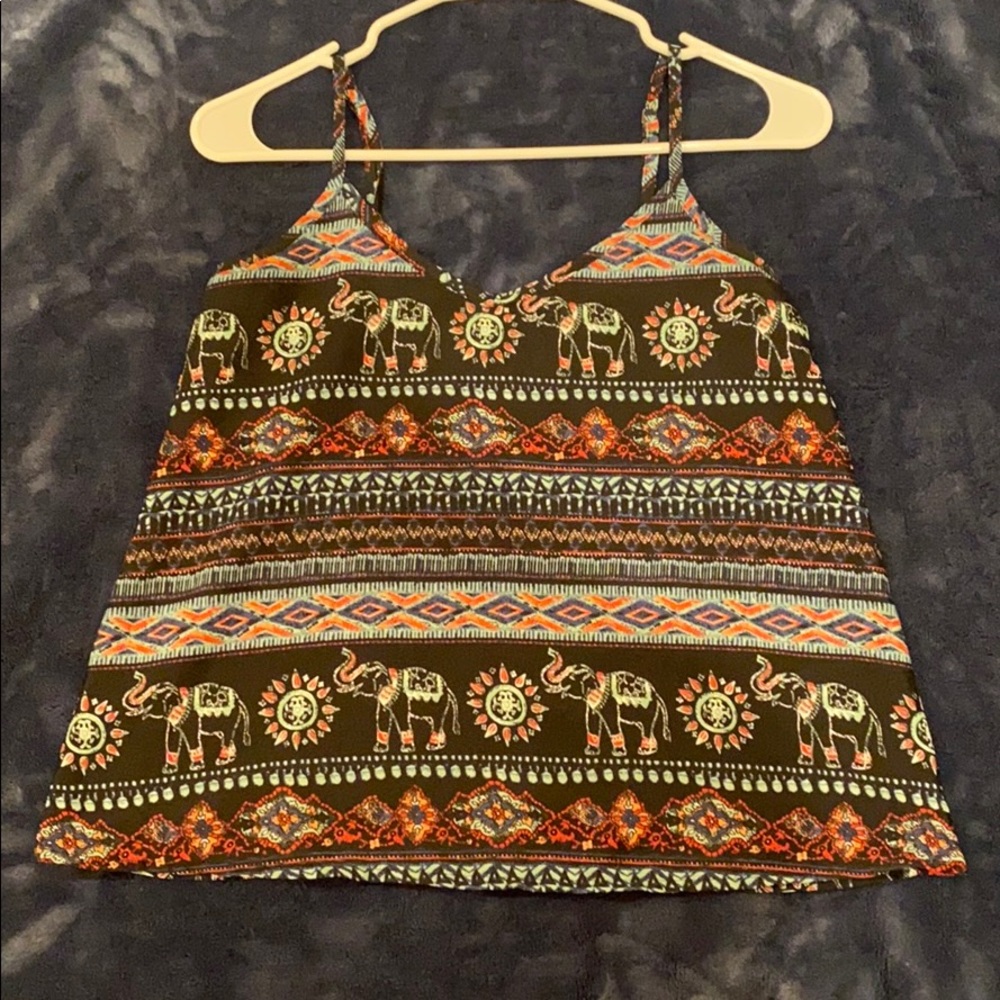 Hollister Patterned Satin Tank Size XS